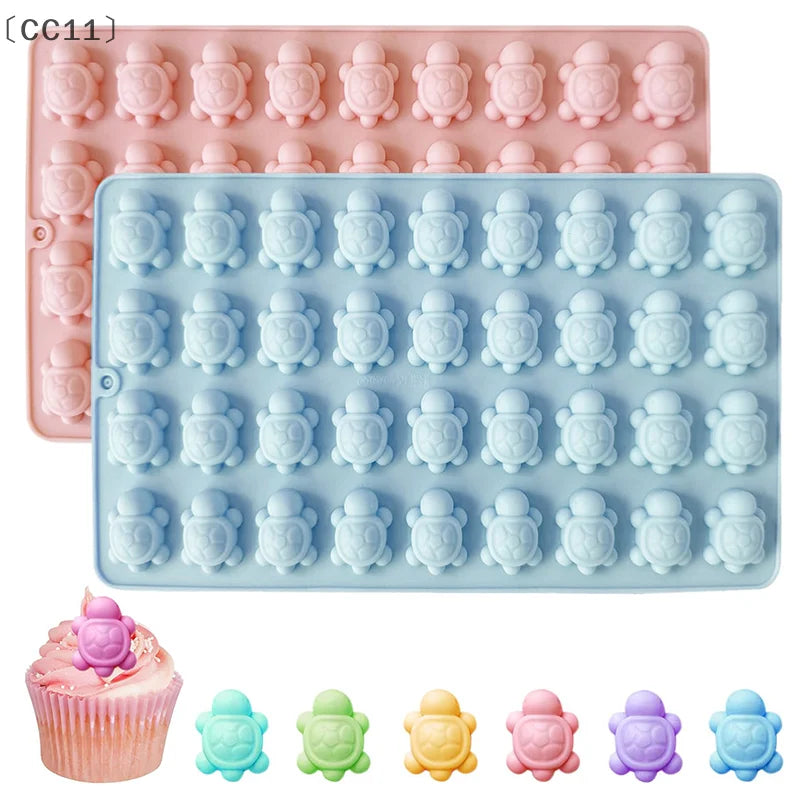 CC11Mini Turtle Silicone Mold Chocolate 36-Cavity Sea Candy Molds Qme