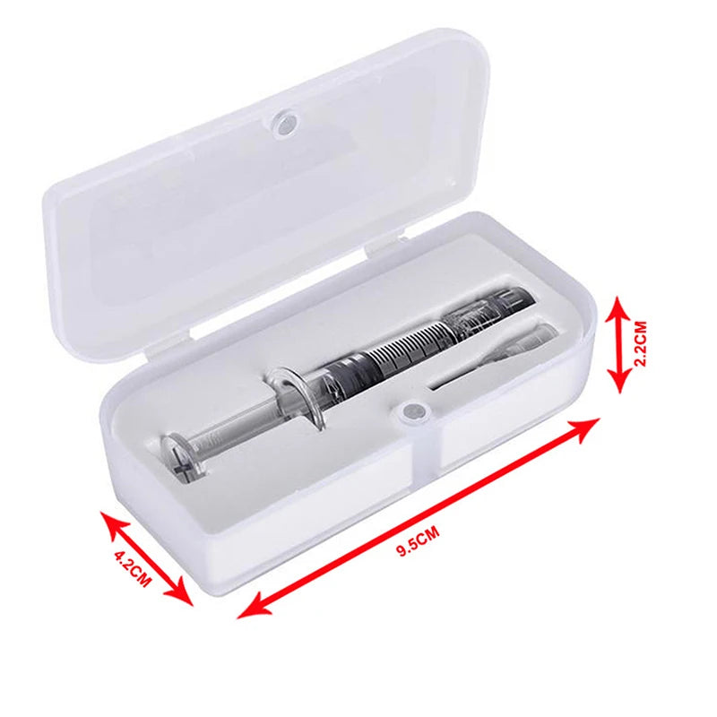 1ml Glass Syringe Borosilicate Glass Prefillable Syringe Optional Capacity Heat-resistant Reusable Borosilicate Glass Qme 1pc