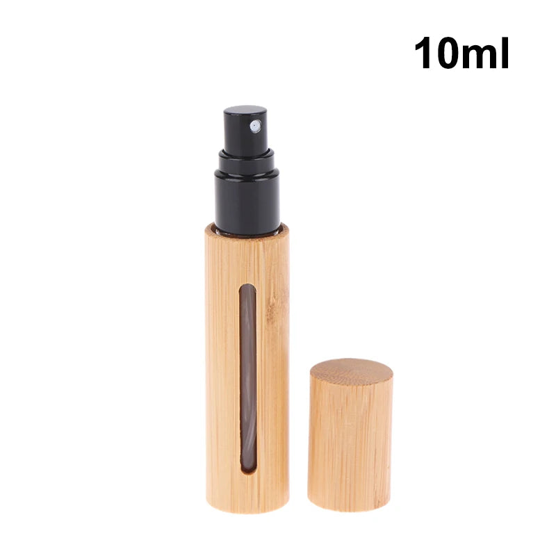Refillable Empty Bamboo Spray Bottles Mini Fragrance Containers Qme