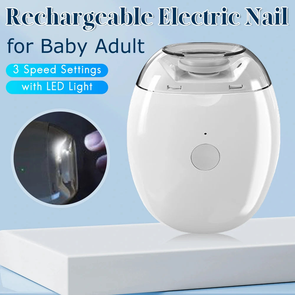 Automatic Electric Nail Clipper,USB Rechargeable Nail Grinder & Polisher for Baby Adults, Fast Blade Trimmer Tool Manicure Qme
