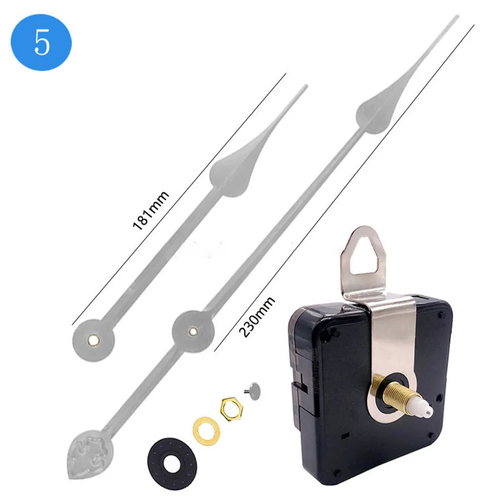 Replacement Clock Mechanism 50-60cm Clock Movement Easy To Use High Torque Long Hands Mechanism Replacement DIY Qme Silver 2