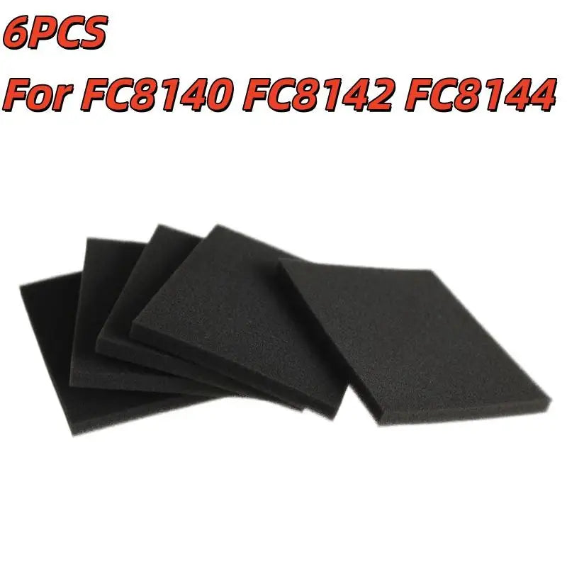 6Pcs 132x112x10mm Sponge Cotton Replacement Filters For FC8140 FC8142 FC8144 FC8148 Vacuum Cleaner Qme