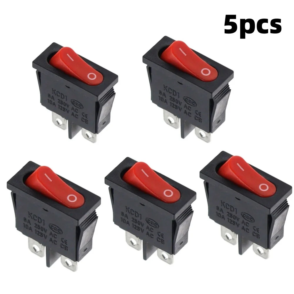 5/10/30pcs Thin Flat Type Manual Transfer Switch 9.5 * 21MM Instrument Toggle Switch for Some Electronic Device Power Supplies Qme red-5pcs