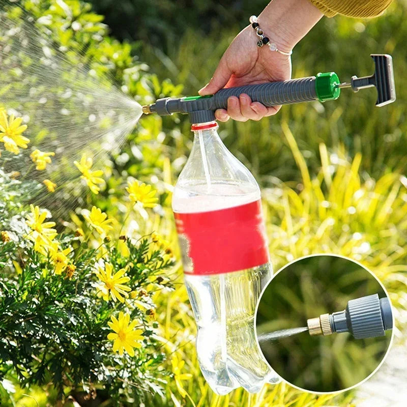 Gardening Watering Sprayer Beverage Bottle Can Pressure Small Manual Qme