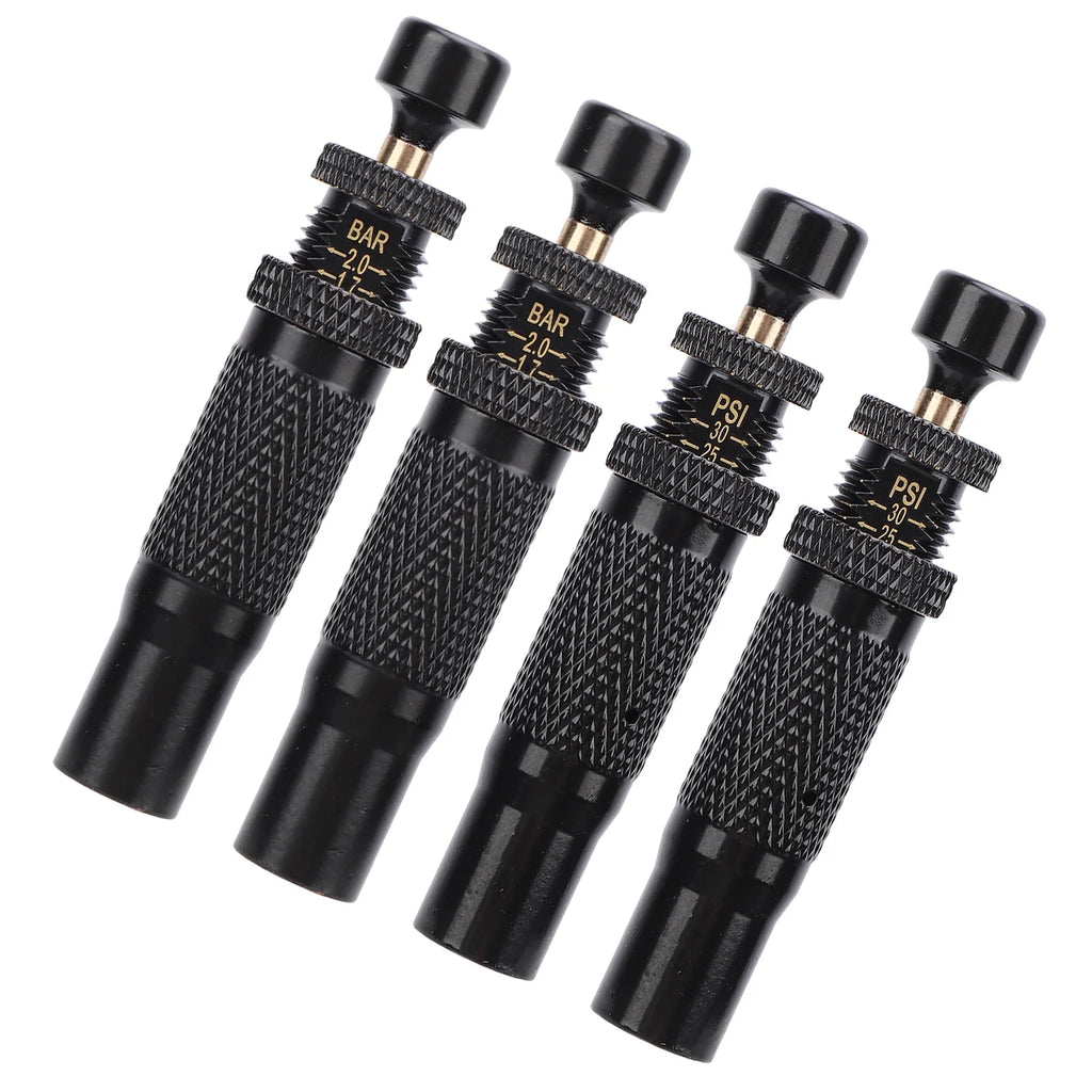 4PCS Tire Deflator Valve Kit Adjustable Auto Stop 10 to 30 PSI Range Screw On Tyre Air Down Tool for Off Road 4x4 Vehicle Qme