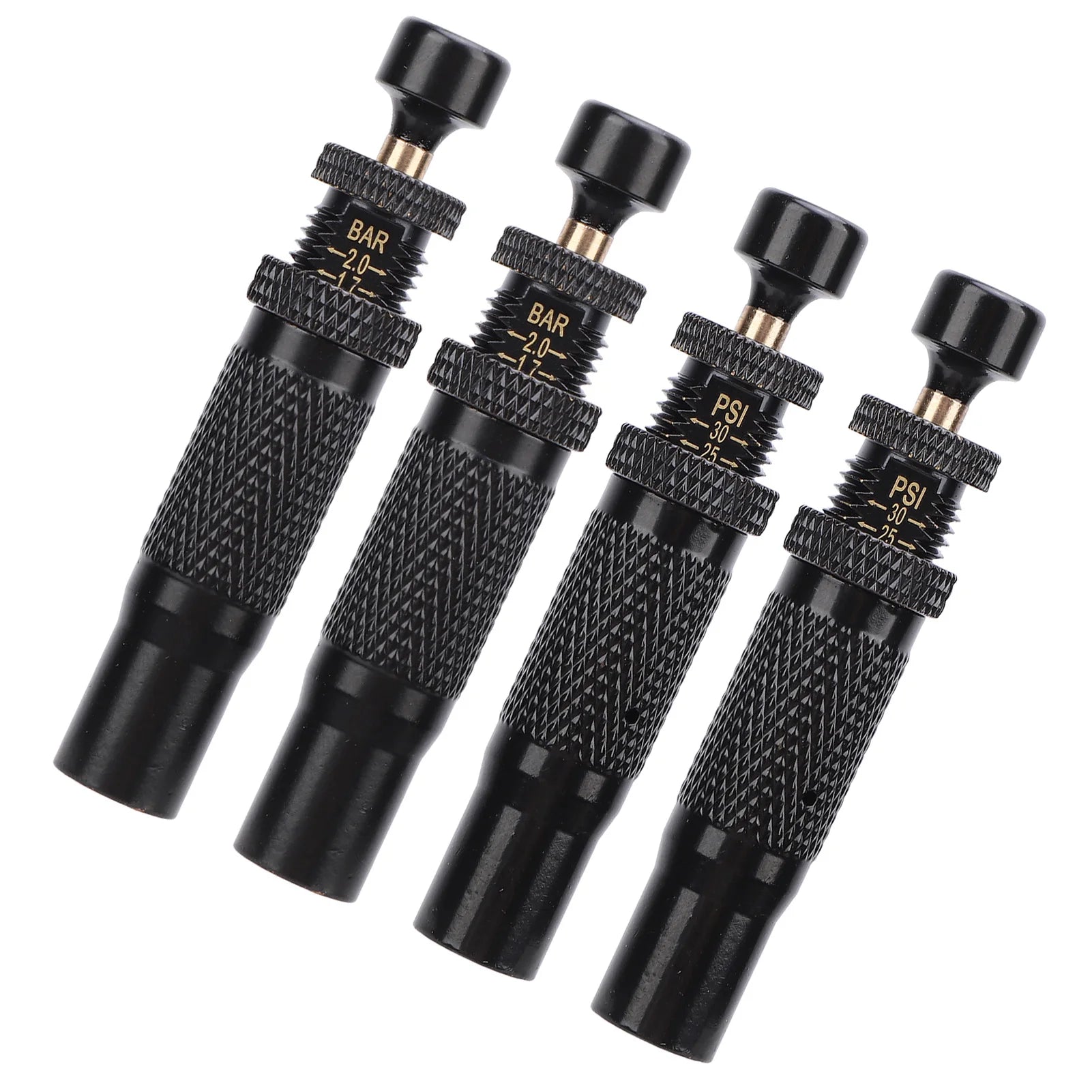4PCS Tire Deflator Valve Kit Adjustable Auto Stop 10 to 30 PSI Range Screw On Tyre Air Down Tool for Off Road 4x4 Vehicle Qme