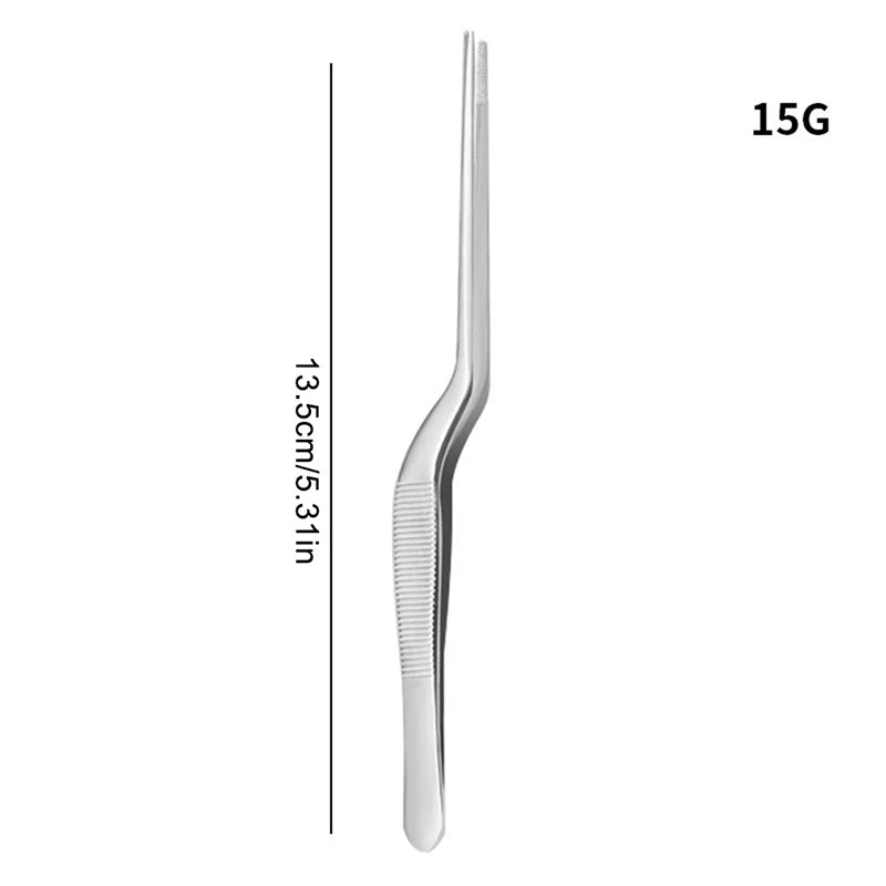 Ear Nose Earpick Wax Removal Forceps Angled Clamp Nasal Tool Curved Qme Silver