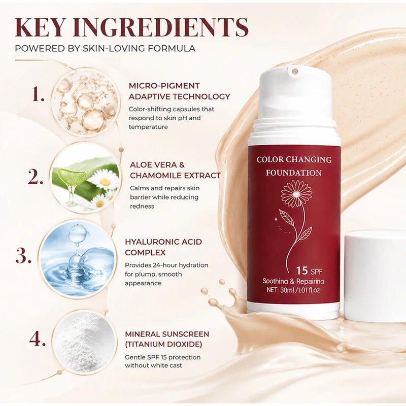Changing Liquid Foundation Temperature Regulating Skin Concealer Qme