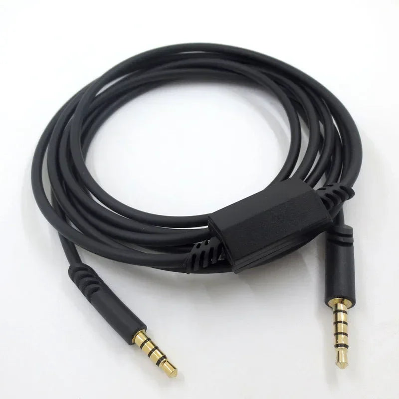 Headphone Cable for Logitech Astro A10 A30 A40 Headphone for Audio Cable Microphone Switch Control Qme black 2m