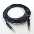 Headphone Cable for Logitech Astro A10 A30 A40 Headphone for Audio Cable Microphone Switch Control Qme black 2m