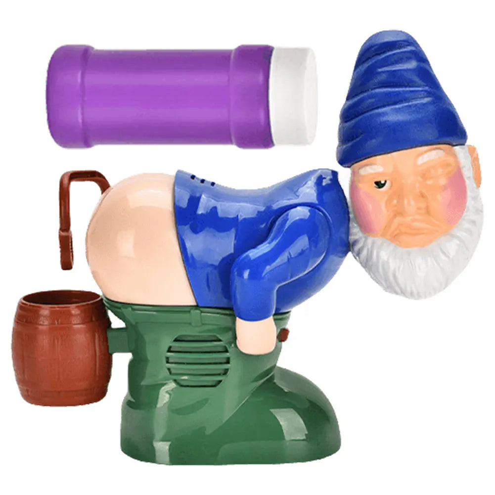 Christmas Santa Claus Bubble Blower with Music & Light Gnomes Farting Bubble Xmas Gift for Boys Girls(No Bubble Solution) Qme No Bubble Liquid Blue
