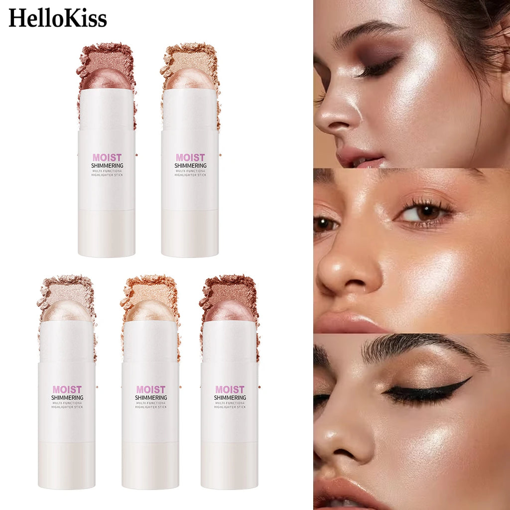 [Natural Glowup] 1pc Glowup Highlighter Stick | Natural Brightening Face Contour & Highlight Makeup, Medium Coverage, Buildable Qme
