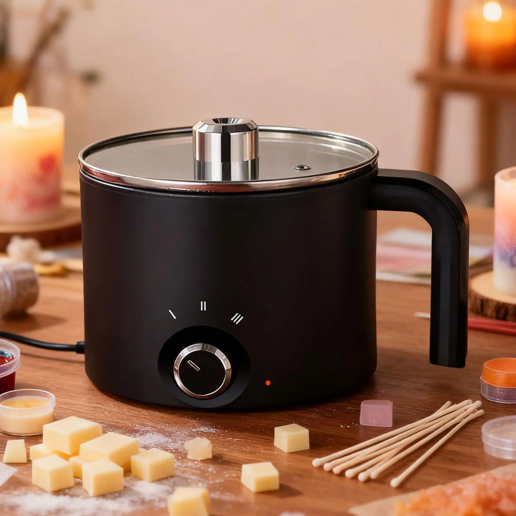 Candle Wax Melting Pot 1.5L Large Stainless Steel Electric Non-stick Candle Making Pot Melting Pitcher for Soap Candy Chocolate Qme