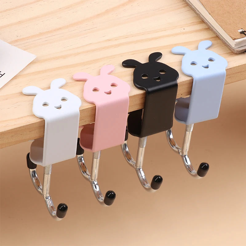 Backpack Desk Hanger Punch-free Cute Rabbit Bag Hook Table Side Qme