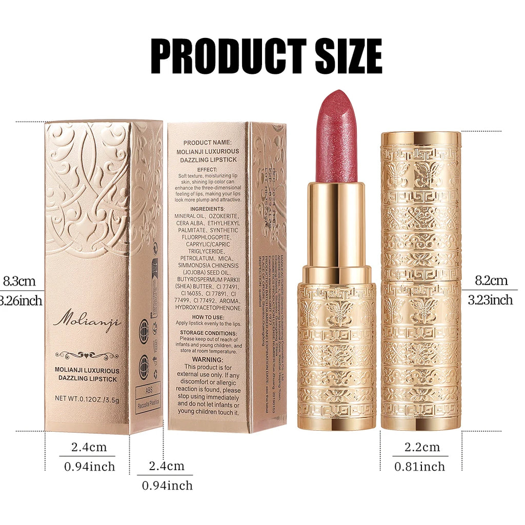Shining Lipstick Long-lasting Formula Vibrant Colors Easy Apply Qme
