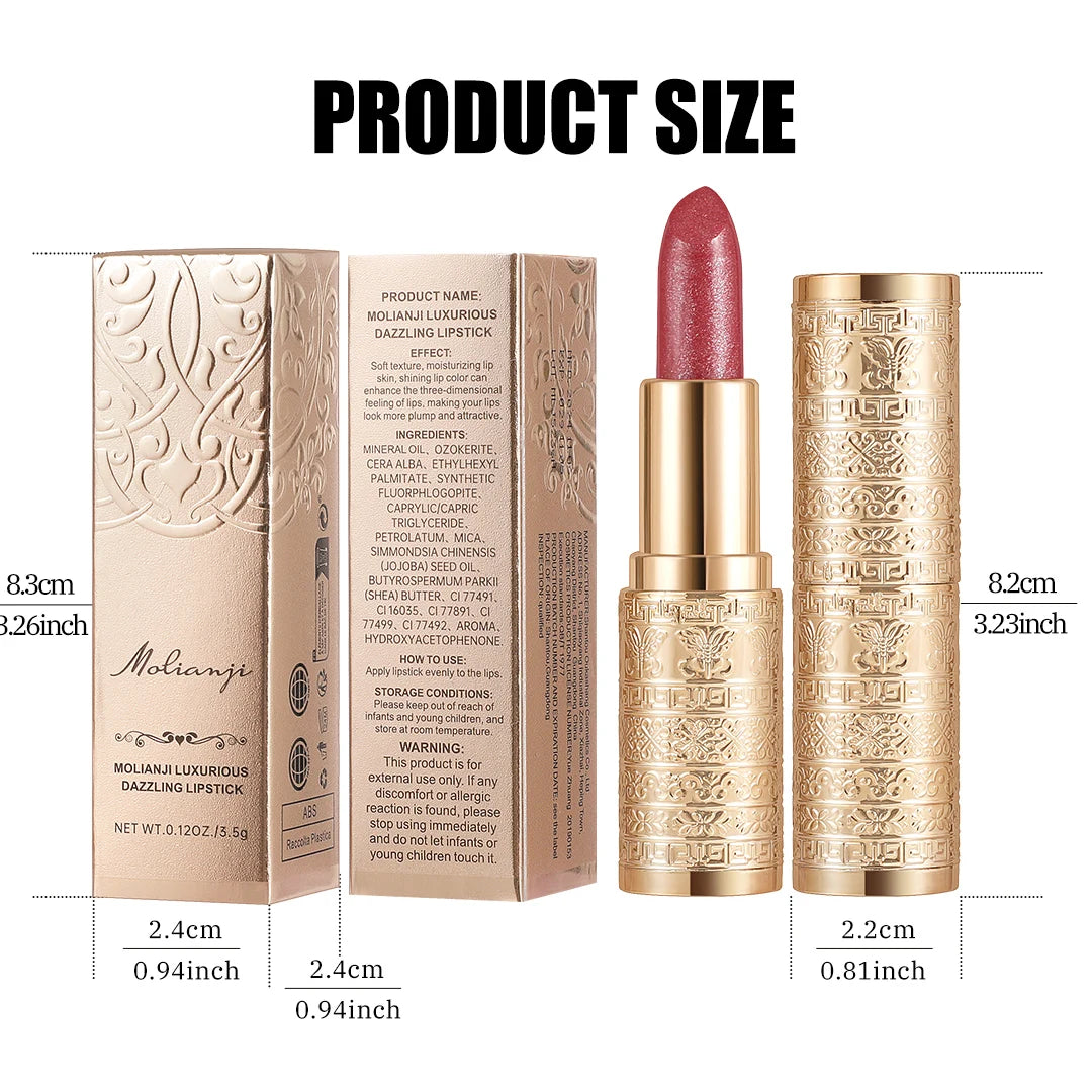 Shining Lipstick Long-lasting Formula Vibrant Colors Easy Apply Qme