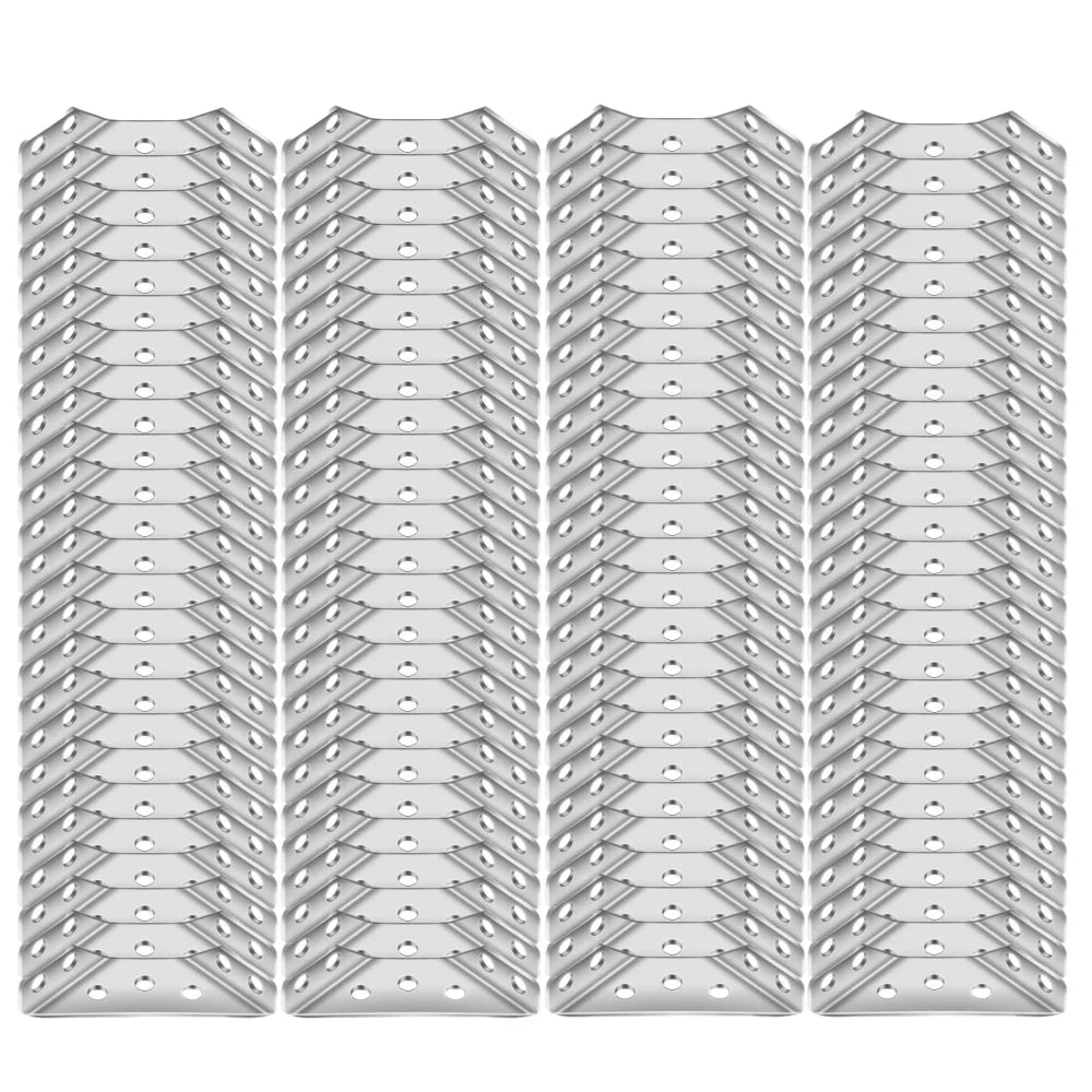 100Pc-12Pc Stainless Steel Angle Bracket Universal Furniture Right Angle Fixed Bracket Cabinet Trapezoidal Layer Board Connector Qme 100PCS