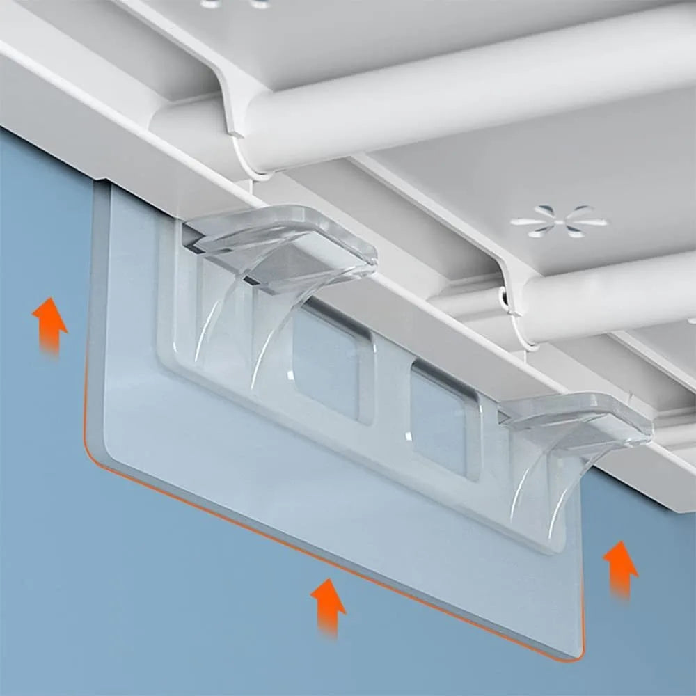 Adhesive Shelf Bracket No Drill Clear Plastic Shelf Support For Wardrobe Cabinet Qme