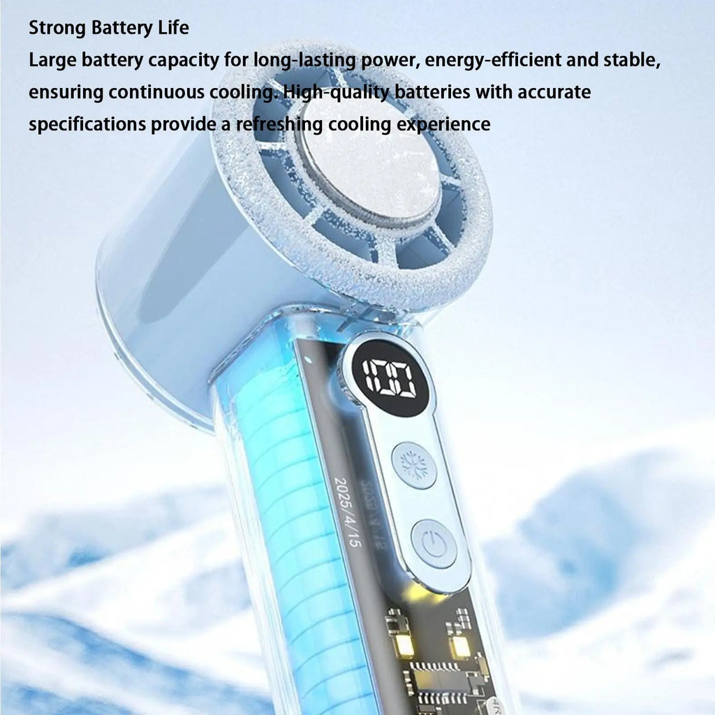 Cooling Handheld Fan 5000mAh USB Rechargeable with Lanyard 100 Speeds Handheld Mini Fan for Home Travel Dormitory Picnic Camping Qme