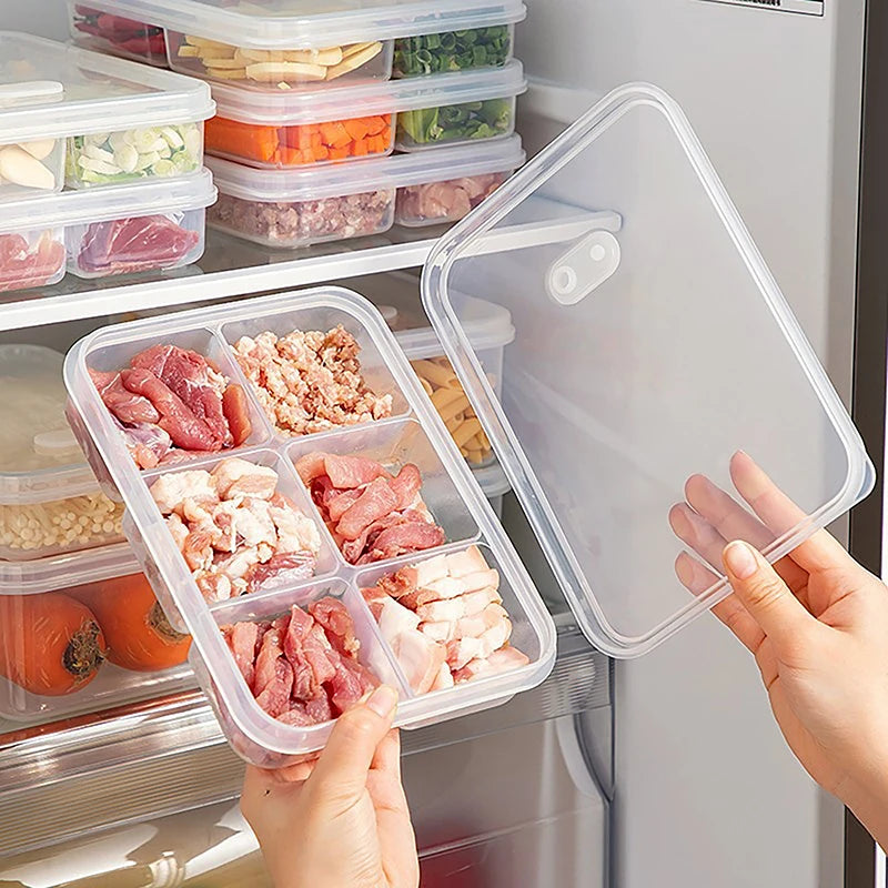 Plastic Freezer Food Storage Box Fridge Sealed Fresh-keeping Boxwith Qme