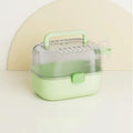 Small Animal Hamster Travel Cage Pet Supplies Portable Carrying Qme Green