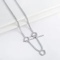 High Quality Zirconia Five-Leaf Flower Ladies Charm Necklace Fashion Plant Plum Blossom Choker Chain Jewelry For Daily Wear Qme Silver