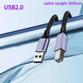 USB-C USB B 2 0 Printer Cable High-speed Braided Reliable Data Qme B3