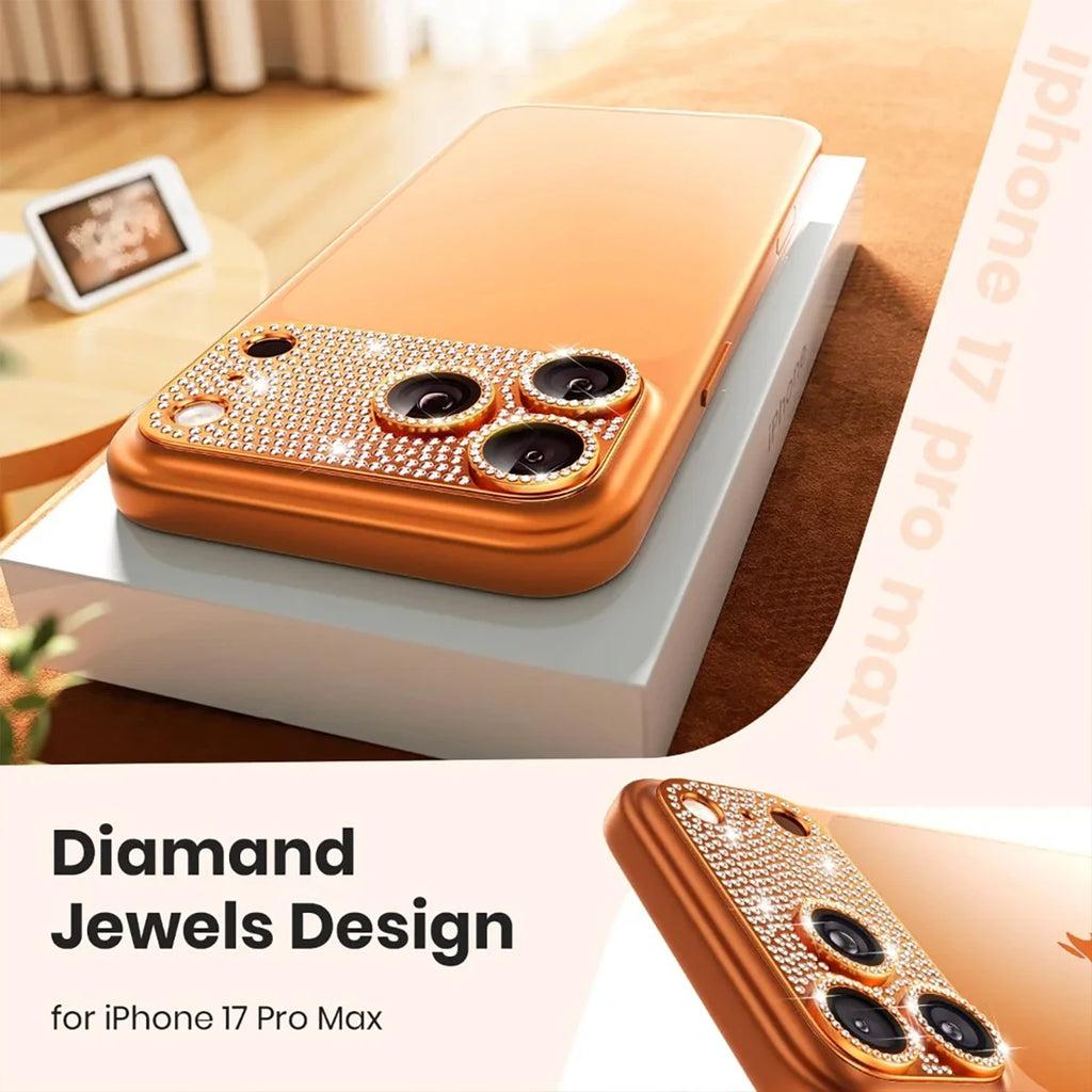 Sparkling Diamond Full Coverage Camera Lens Protective Film Iphone 17 Qme