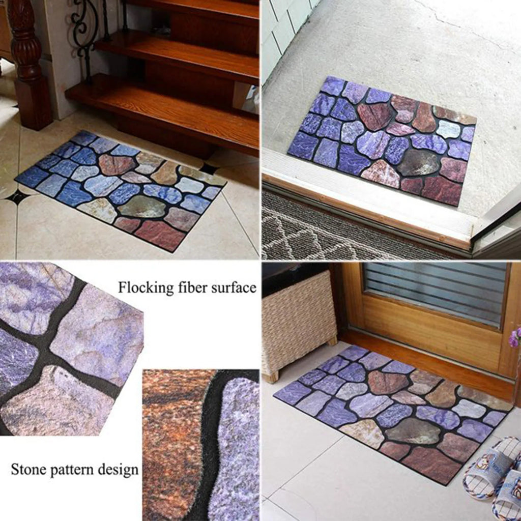 Outdoor Welcome Mat At The Front Door Entrance Non Slip Rubber Doormat Heavy Doormat Shoes Scraper Indoor Low-key Floor Mat Qme