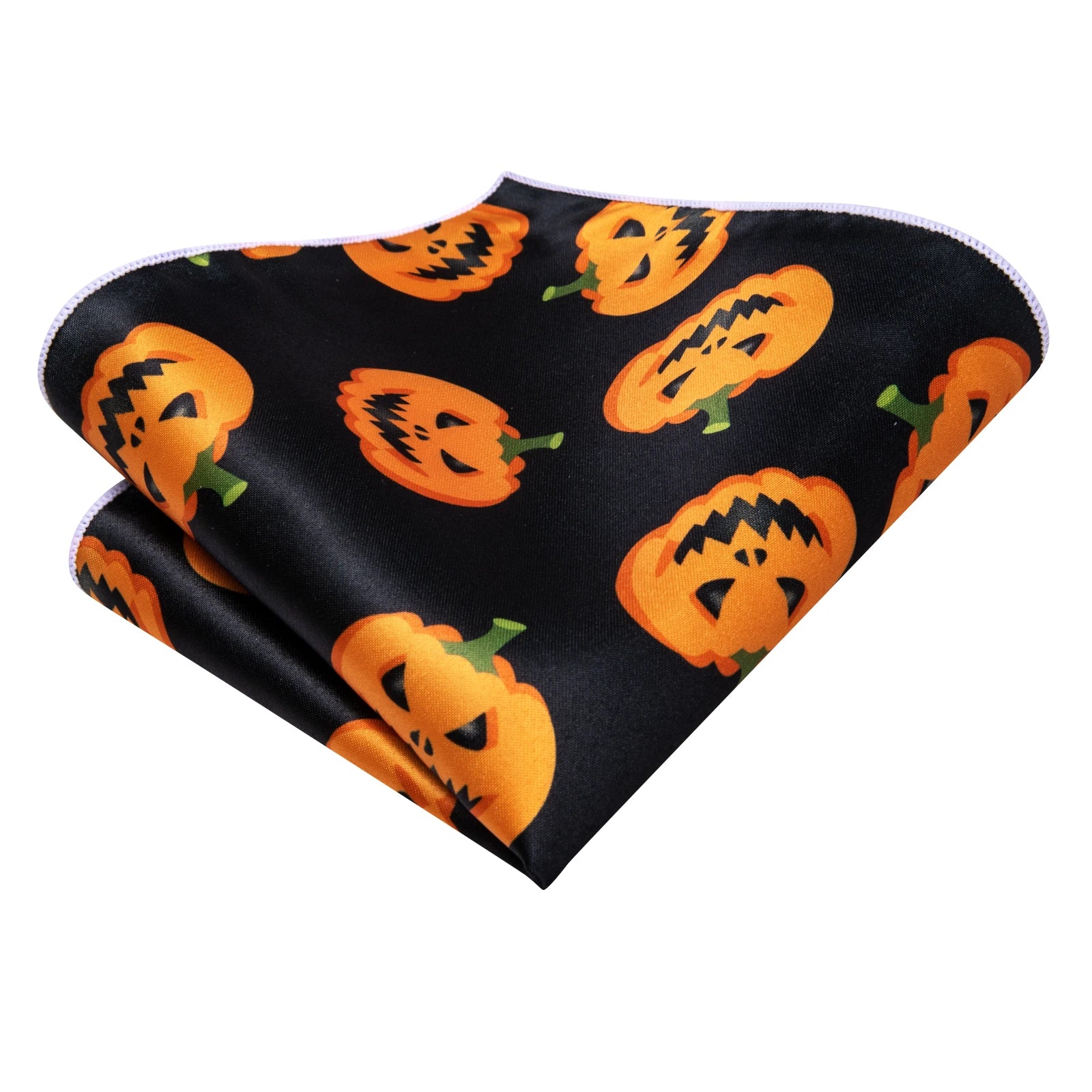 Hi-Tie Halloween Ties for Men Funny Necktie Thanksgiving Tie Handkerchief Cufflinks Gift for Men Gravats Novelty Designer Qme