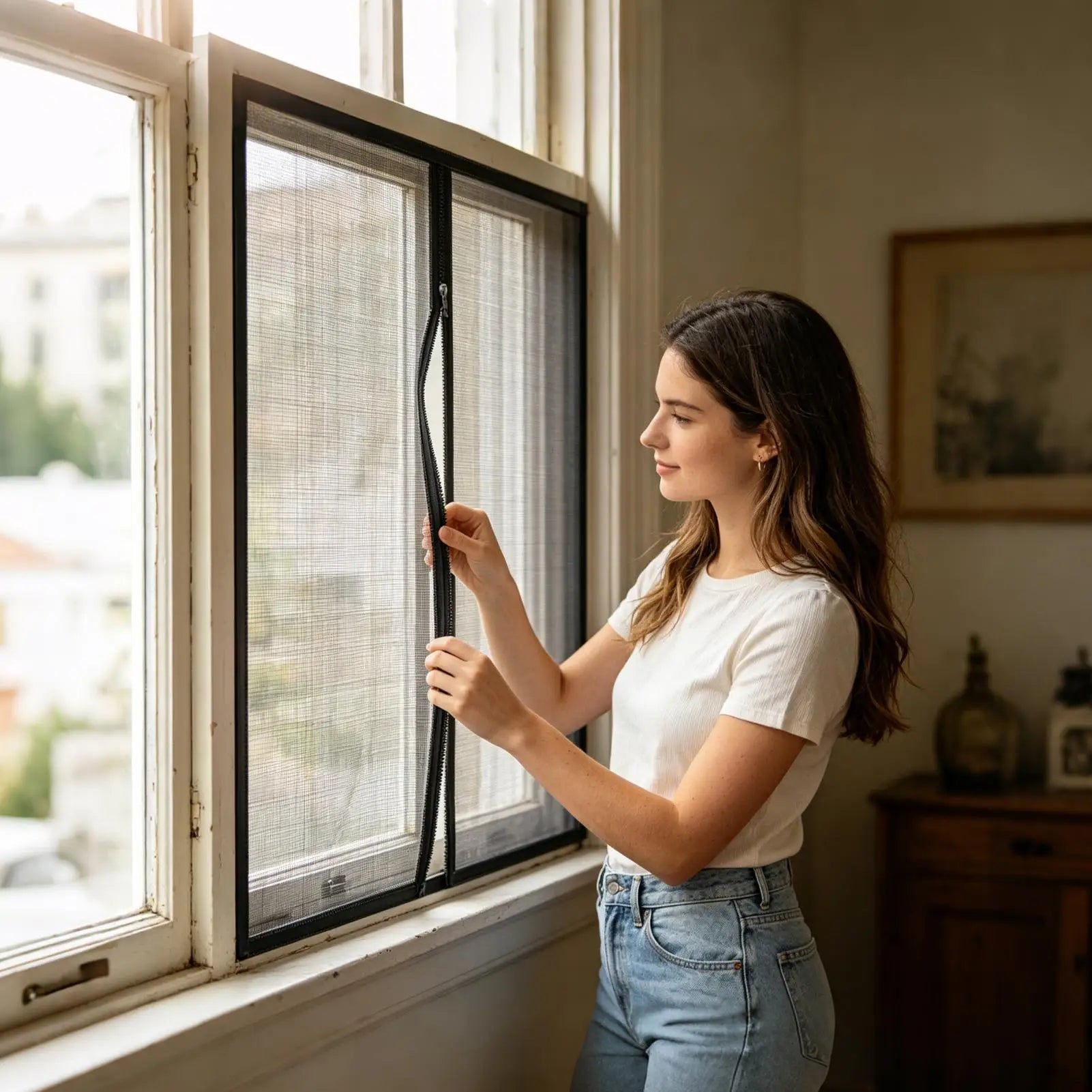 Window Screen Self Adhesive Gnat Netting Door Worm Homeowners Renters Qme