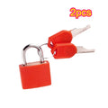 Colorful Padlock Mini Keyed Lock for Luggage Suitcase Backpack Diary Drawer Cabinet Storage Locker Small Safety Lock Qme Red 2pcs