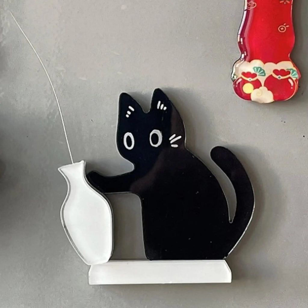 new Cat Whisker Holder Cute Magnetic Refrigerator Ornament Fridge Magnets Cat Whisker Holder For Maps Calendars Homes Kitchens Qme