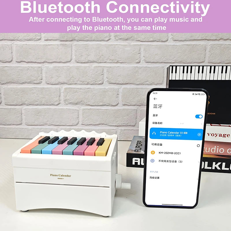 Interactive 2026 Desk Calendar Swift Compact Piano 52 Music Sheets Qme