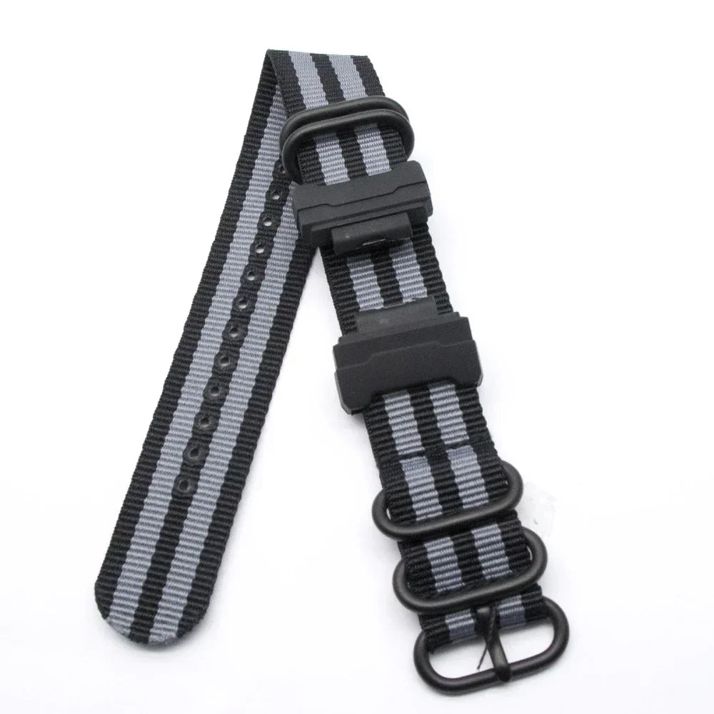 For Casio G-Shock Nylon Band Replacement 22MM Canvas Strap Sport Watch Accessories Men's Bracelet Qme