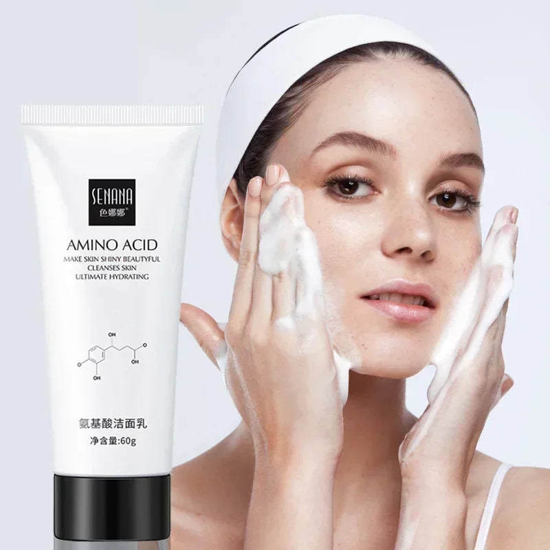 Nicotinamide Amino Acid Face Cleanser Facial Scrub Cleansing Acne Oil Control Blackhead Remover Shrink Pores Skin Care Qme