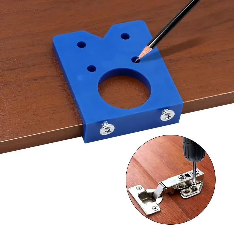 35mm Drill Bits woodworking Door Hole Opener Cabinet Accessories Tool Hinge Hole Drilling Guide Locator Hinge Drilling Jig Qme