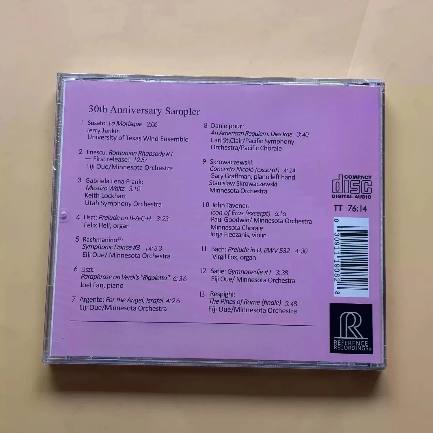 Audiophile Demo CD Album | Reference Recordings 30th Anniversary Themed Cover, High-Resolution Sound Edition Qme