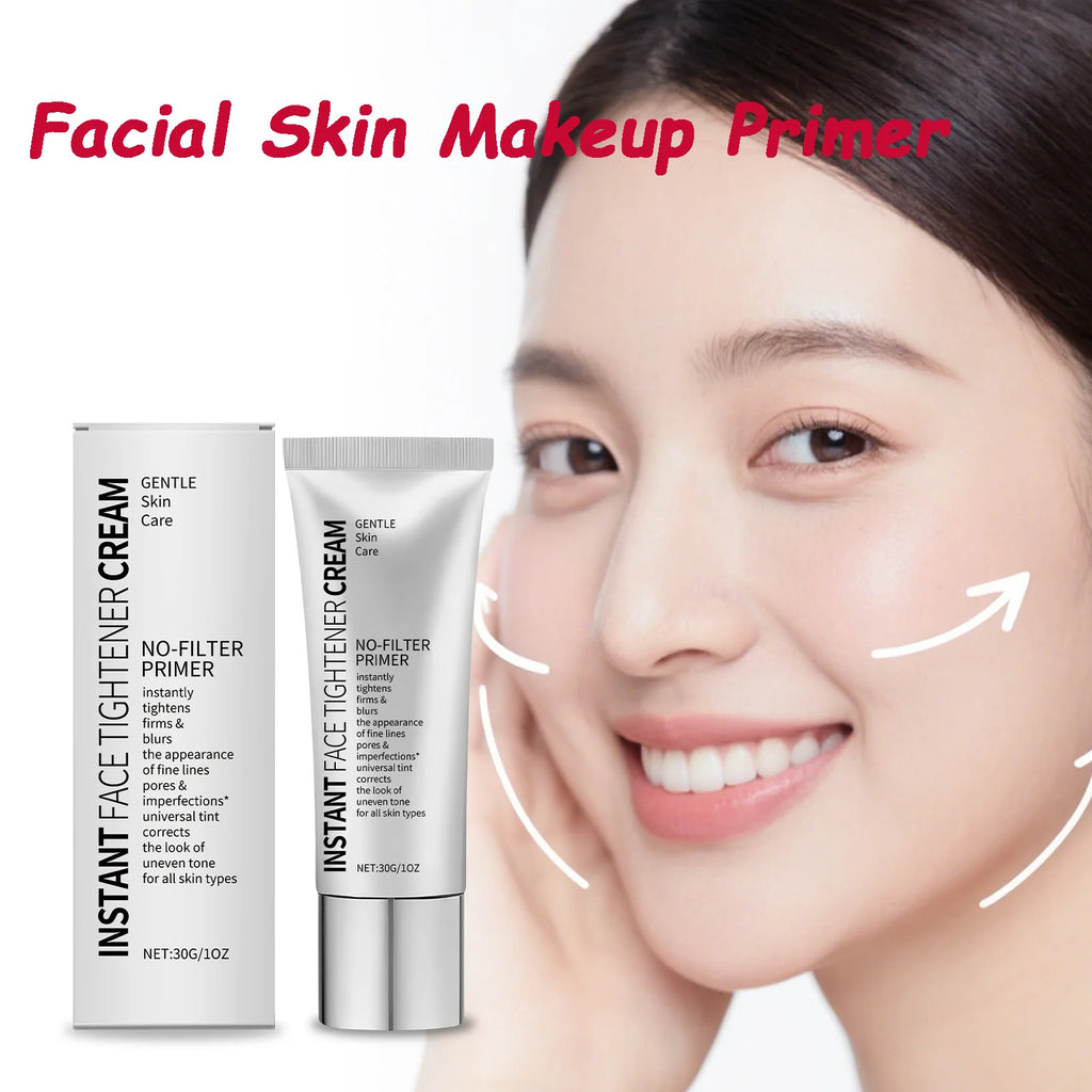Face Tighten Cream Face Primer Moisturizer Pre-Makeup Isolation Hydrating Base Smoothing Fine Lines Firming Brightening Face Ski Qme