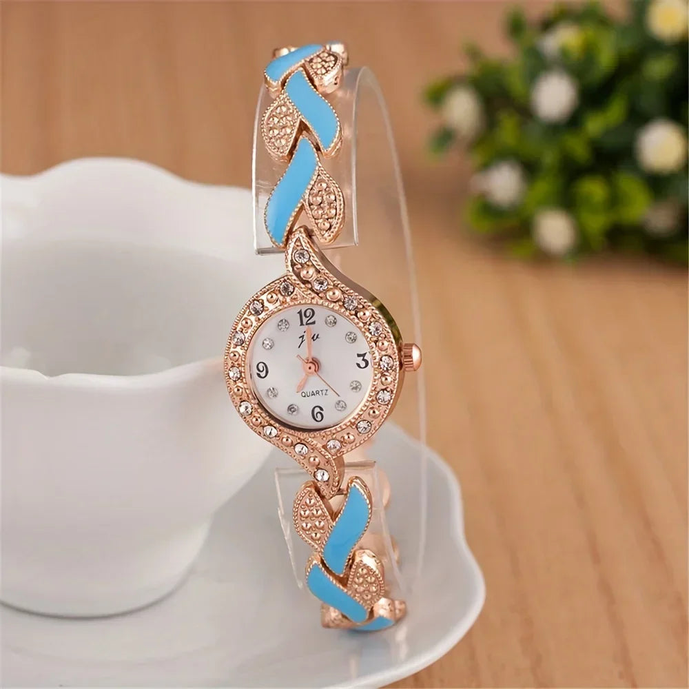 1pcs of new fashionable and trendy women's quartz watch set, which is the best choice for gifts Qme