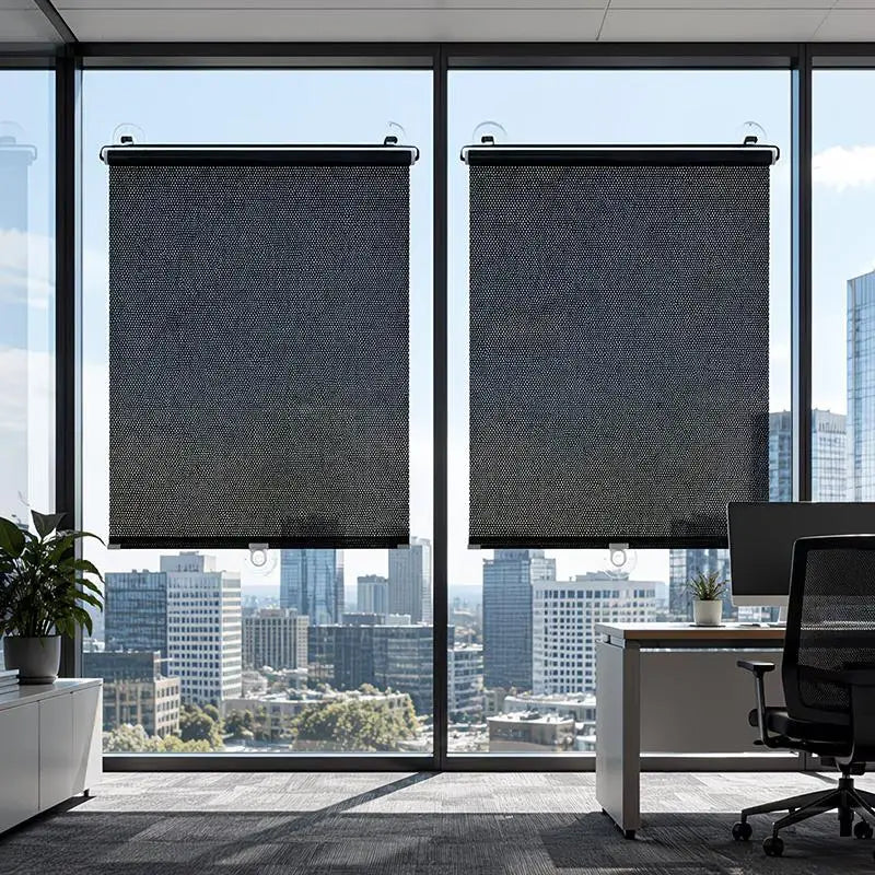 Portable Retractable Roller Shade With Suction Cups Sun Protection And Heat Insulation Perfect For Home Windows And Car Use Qme