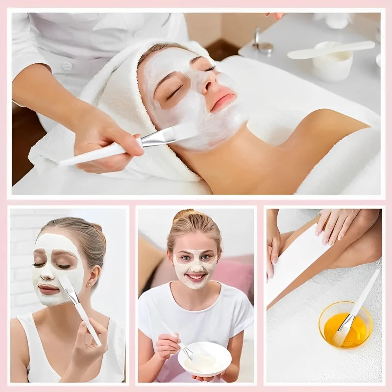 Facial Mask Brushes Soft bristle Transparent Crystal Rod Face Applicator Brush DIY Skincare Salon Spa Makeup Tools Qme