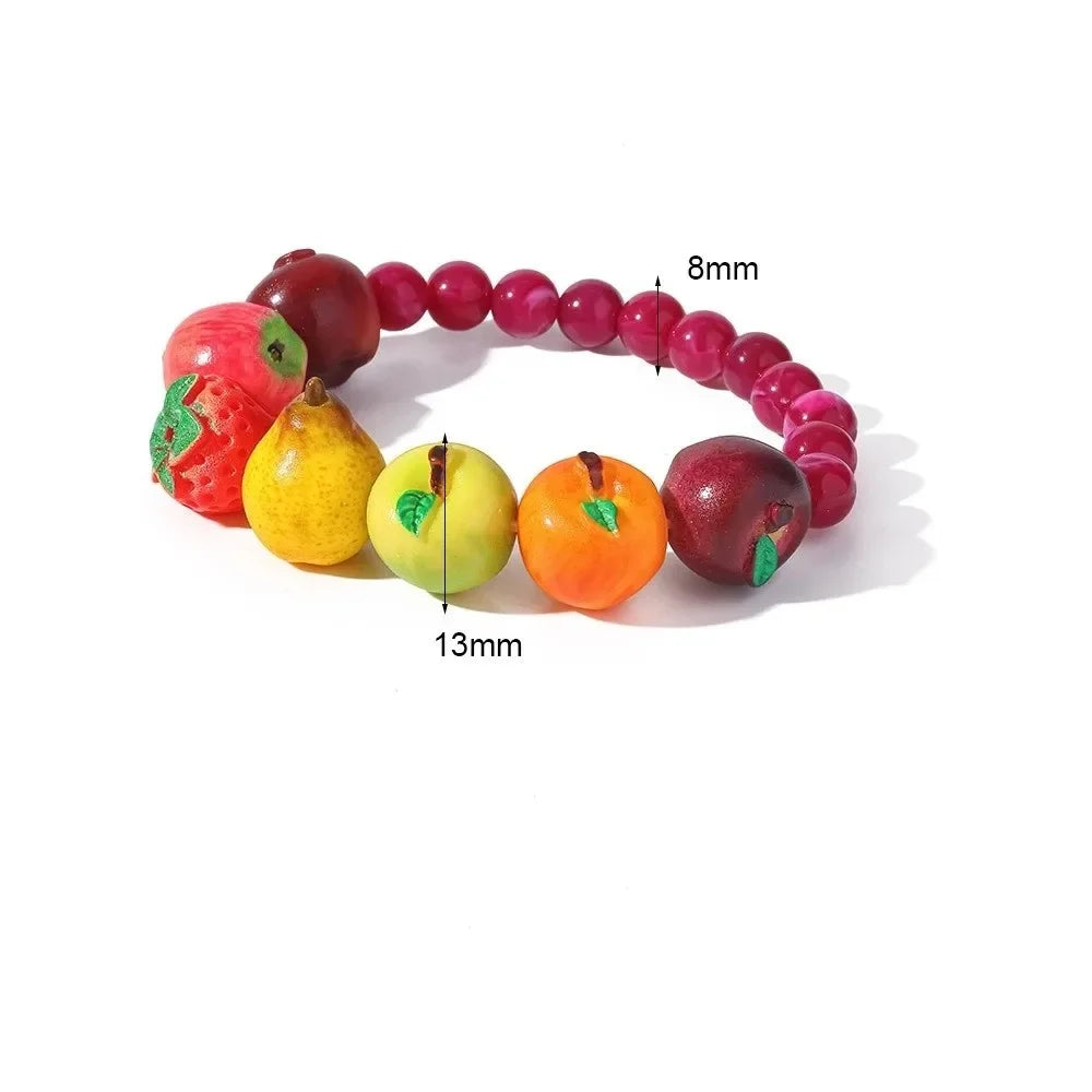 Simple Layered Beads Fruit Necklace Stackable Blueberries Multi Layer Qme C2 bracelet