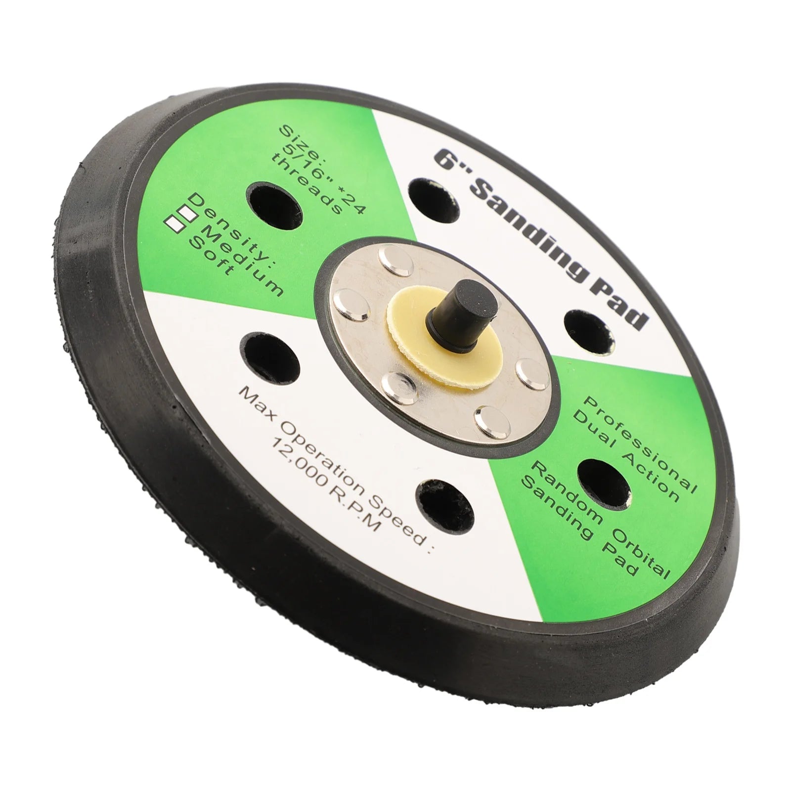 150mm Sander Backing Pad With 6 Holes Compatible With Air Sanders And Polishers Easy Grip Attachment Construction Qme