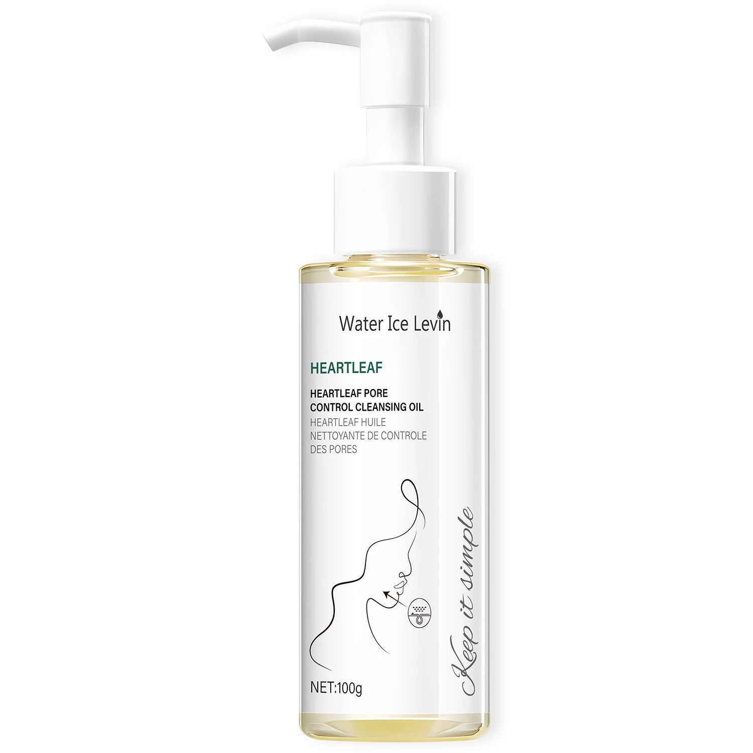 Heartleaf Pore Control Cleansing Oil with Niacinamide - Moisturizing & Protecting Daily Facial Cleanser for Elastic Skin Qme WHITE 100g