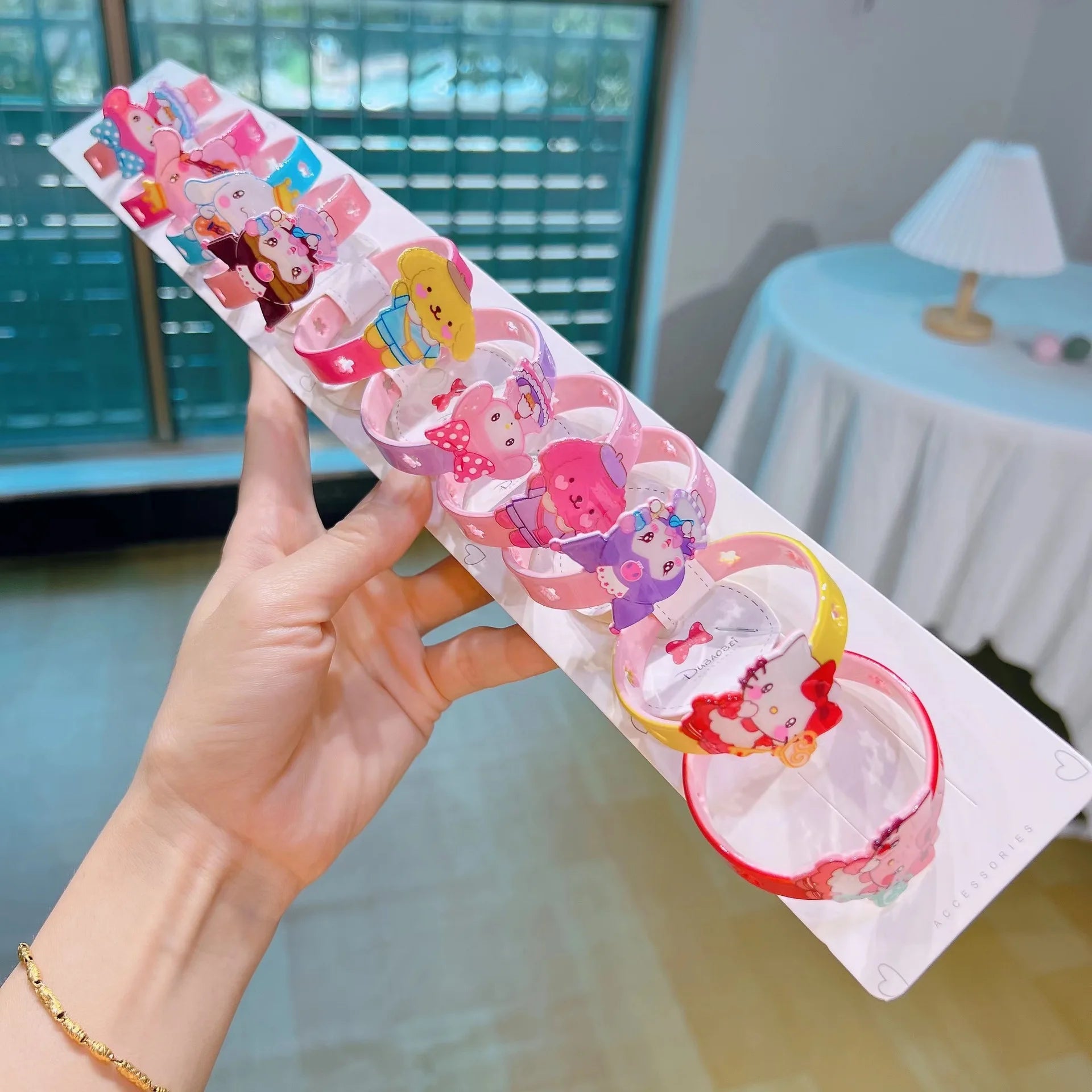 Hello Kitty Kuromi Star Dye Bracelet Student Cartoon Jewelry Cute Qme 5