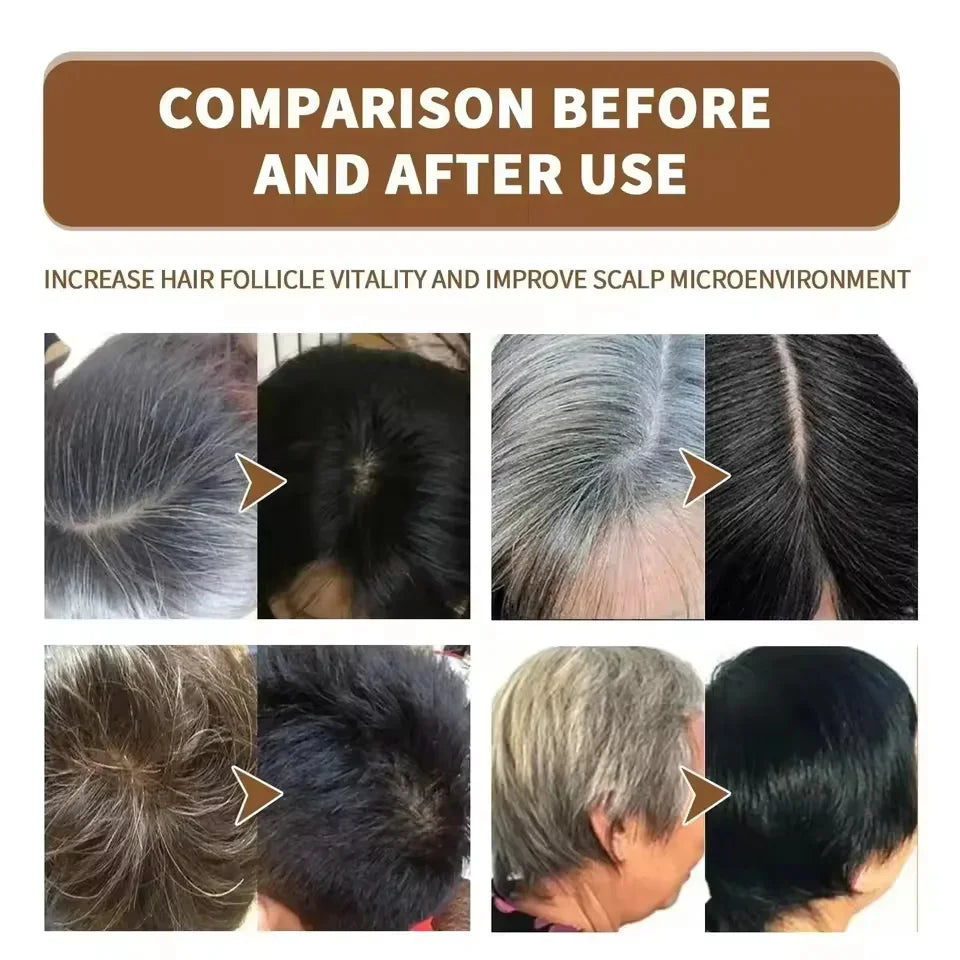 Plant Bubble Hair Dye Shampoo No Irritation Natural Hair Dye Gray White To Black Long Lasting Coloring Fashion Style Hair Care Qme