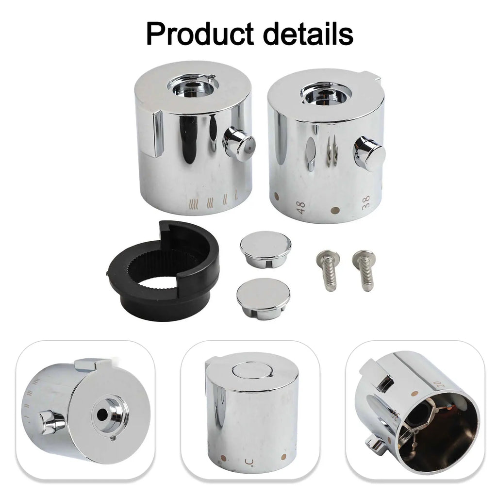 Shower Temperature Control Handle Knob Thermostatic Bath Mixer Chrome Qme