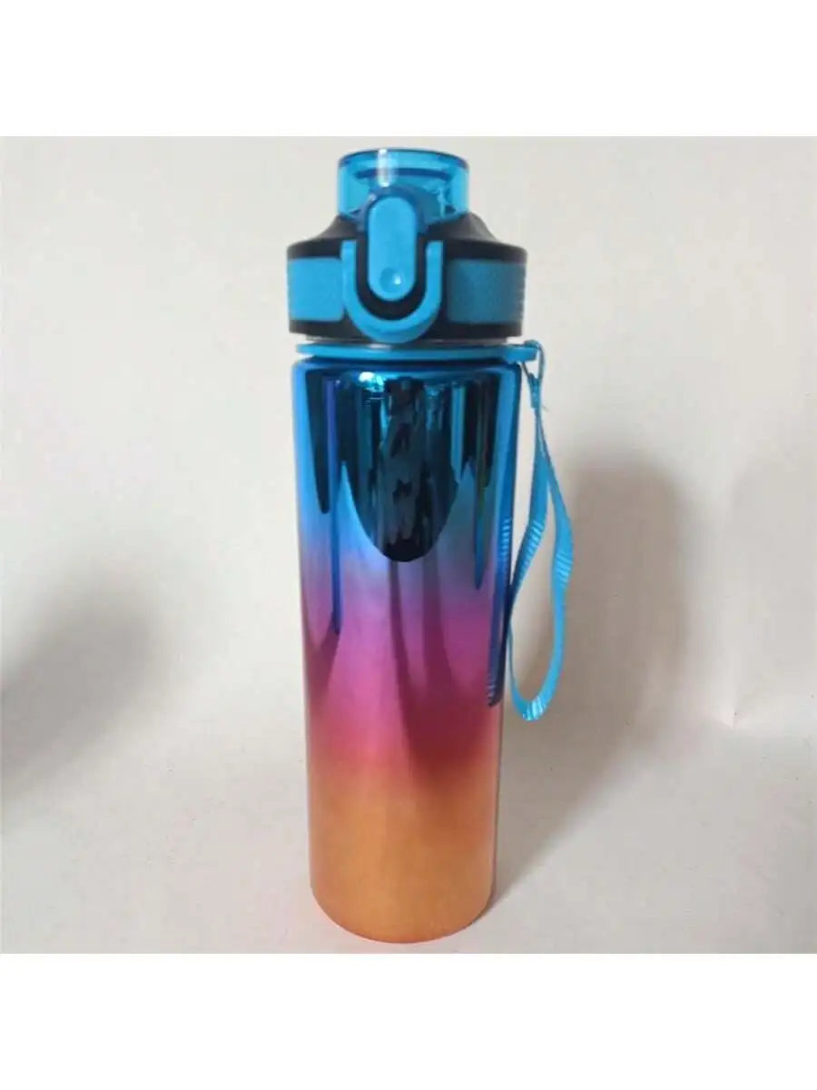 Electroplated Gradient Water Bottle Portable Sports Hydration Flask Qme