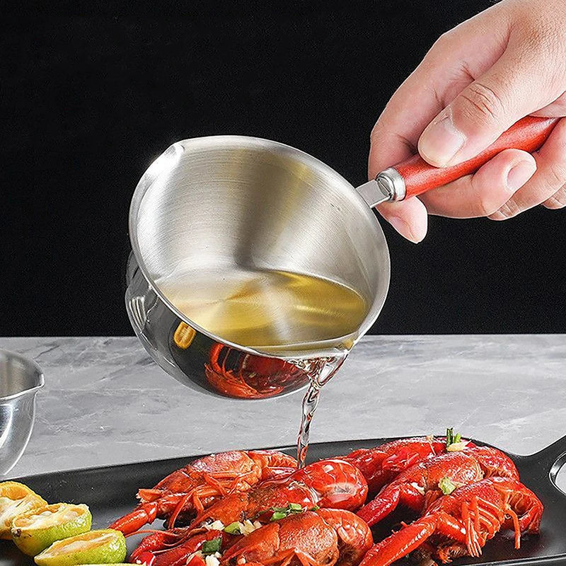 Long Handle Wax Melting Pot Stainless Steel Diy Scented Candle Soap Chocolate Butter Handmade Soap Jug Heated Coffee Milk Qme